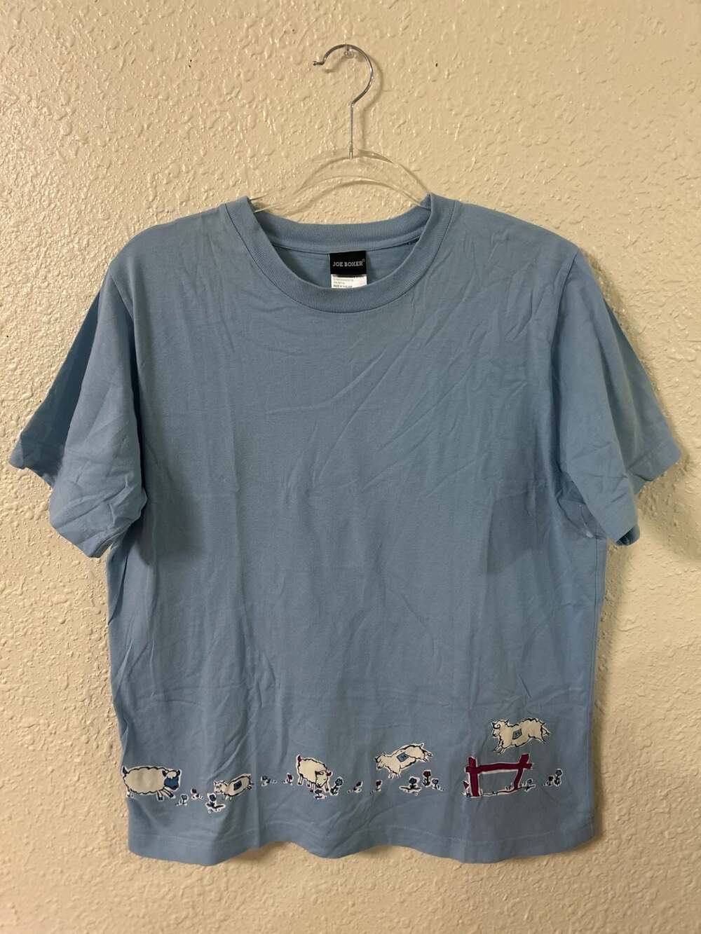 Joe Boxer Vintage Sheep Jumping Fence Print T-Shirt